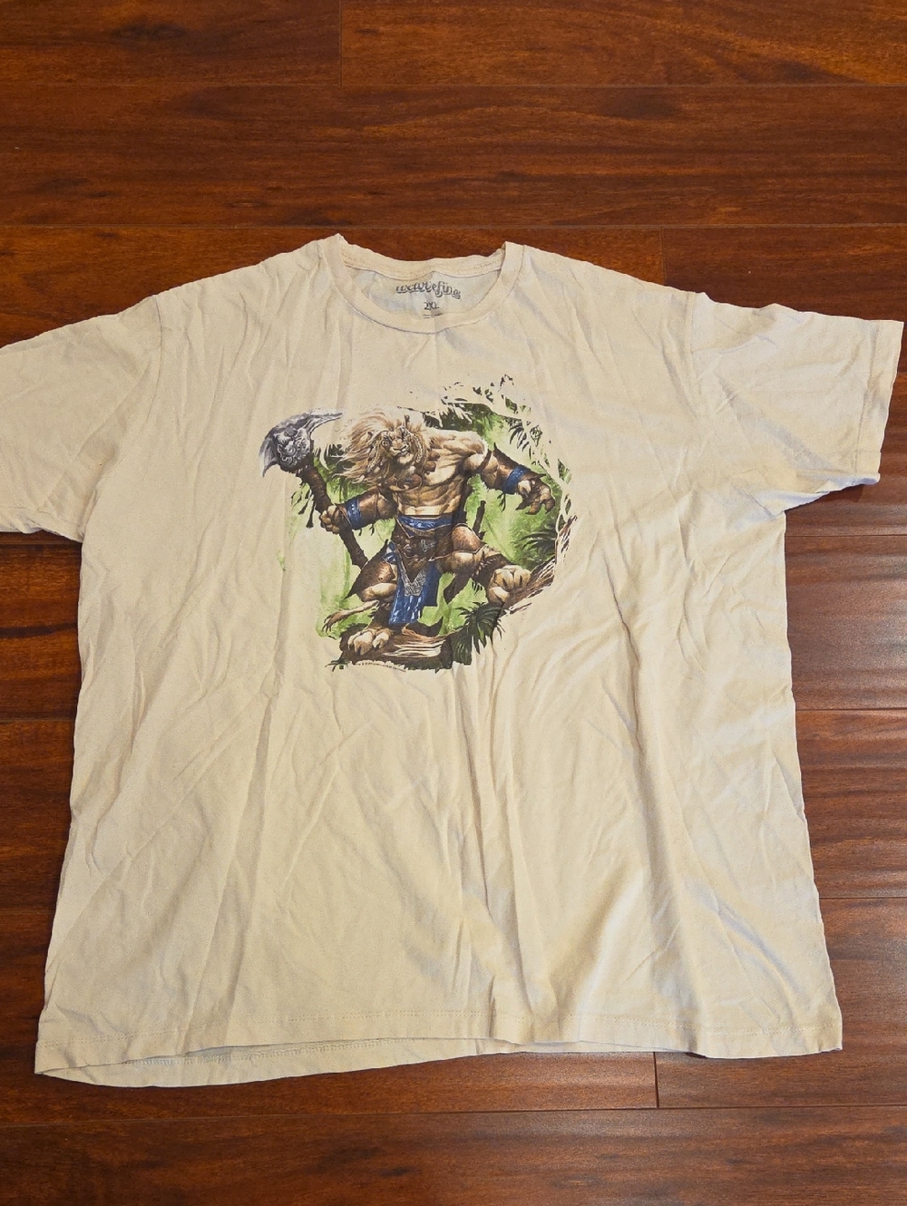 WeLoveFines Graphic T-Shirt with Warrior Print Size 2XL